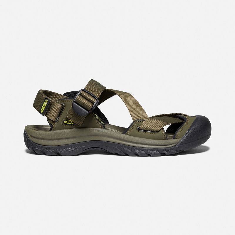 Keen Zerraport II Trekkingsandalen Herren DE-07468 Dark Olive/Black - Keen Herrenschuhe Olivgrün